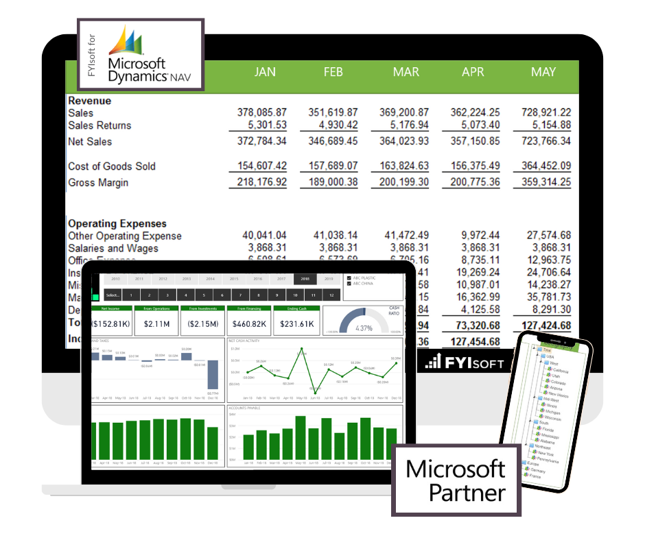 financial reporting for dynamics nav