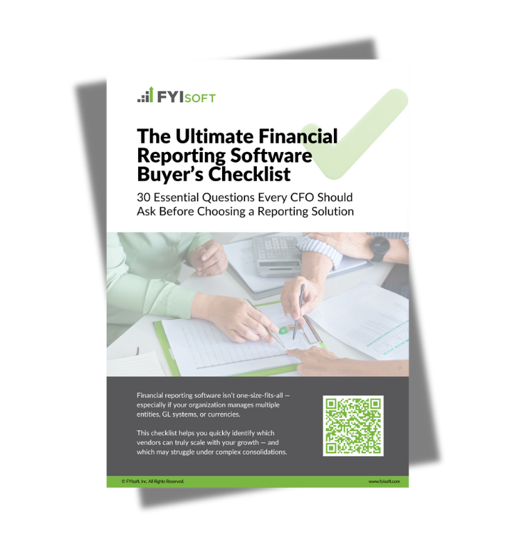 The Ultimate Financial Reporting Software Buyer's Checklist, Cover