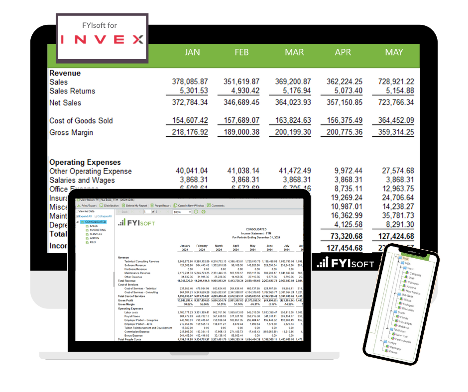 financial reporting for invera