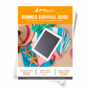 FYIsoft eBook - Summer Survival Guide for Finance Leaders Cover Image